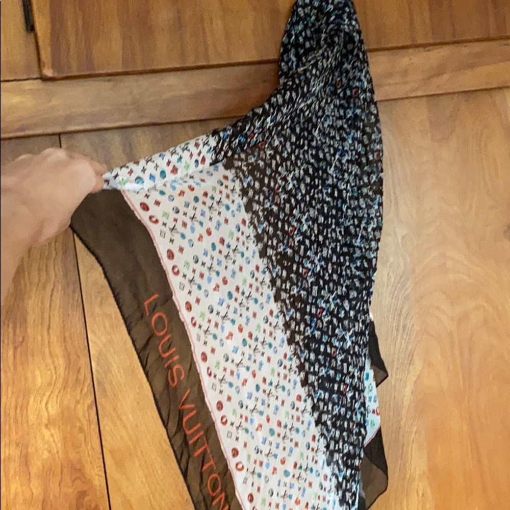 Louis Vuitton monogram colorful chiffon scarf - Picture 3 of 3